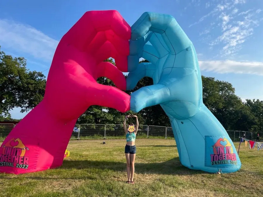 Boyi Music Concert Entrance Decoration Inflatable Sculpture Hand