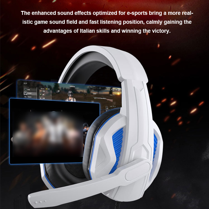 Factory Stereo Game Headphones Noise Cancelling Gaming Wired on-Ear Earphones Headsets for PC Computer