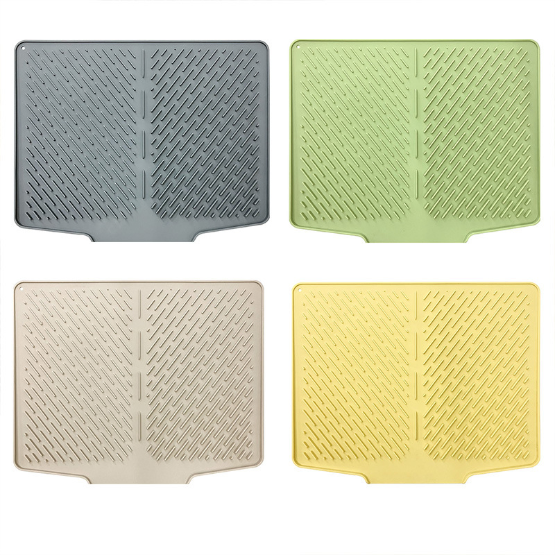 Multifunctional Household Kitchen Silicone Dish Drying Mat Water Cup Tableware Filter Pad Draining Board Mat
