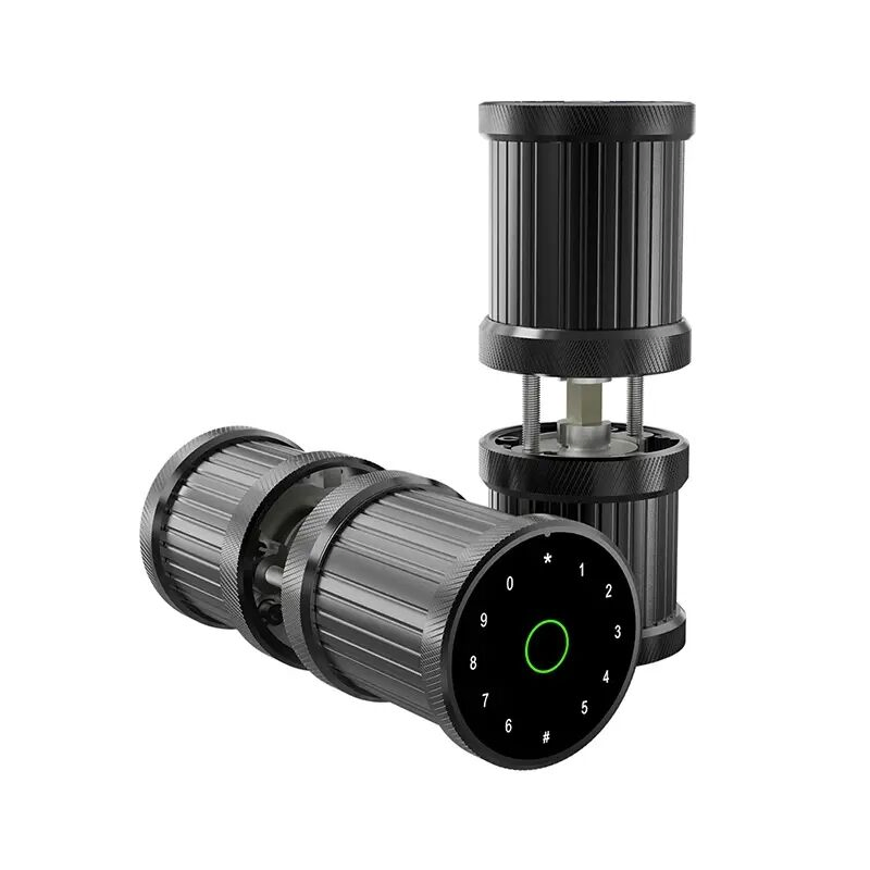 Newest Smart Small Matte Black Cylinder Finger Print Interior Door Knob Lock for Room Brand New Knob Smart Door Lock