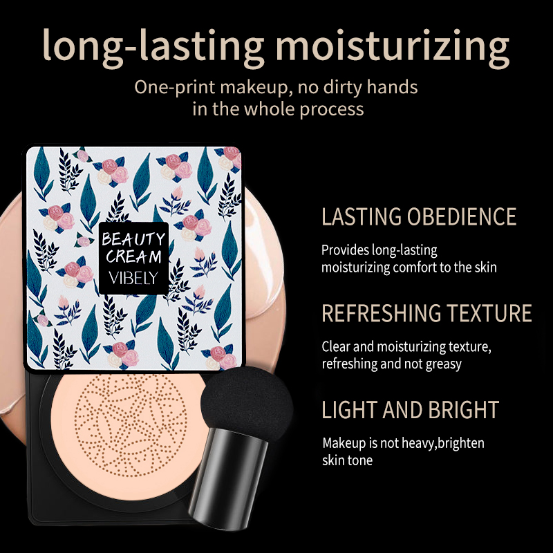 Face Makeup Oil Control Concealer Whitening Mushroom Head Air Cushion Liquid Foundation