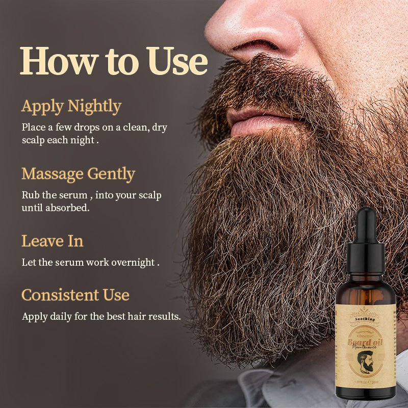 Premium Men's Beard Care Soft Shine Oil for Grooming
