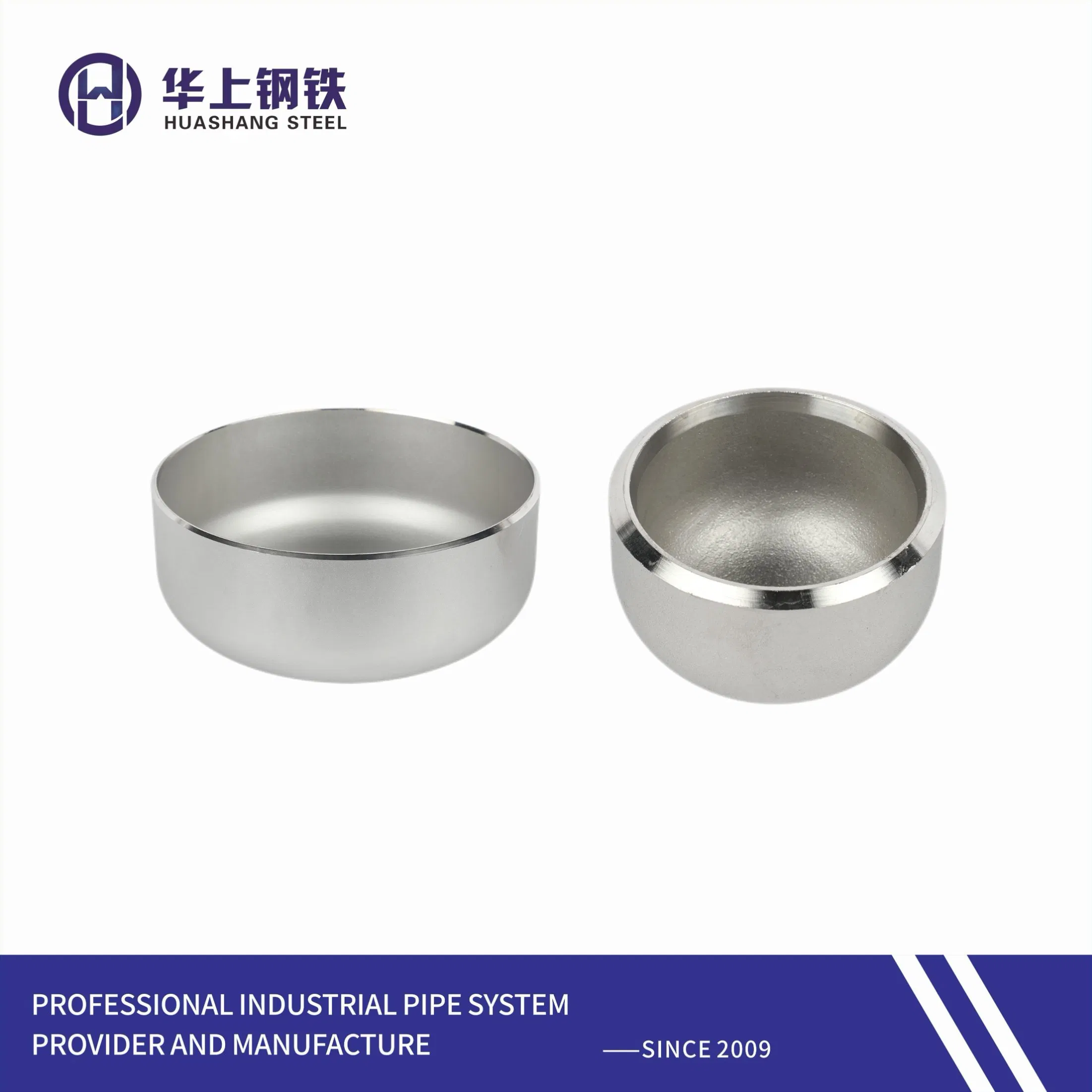 Hot Rolled Butt Welded Steel Pipe End Caps for Industrial Equipment Utilities Pipe Fitting Cap