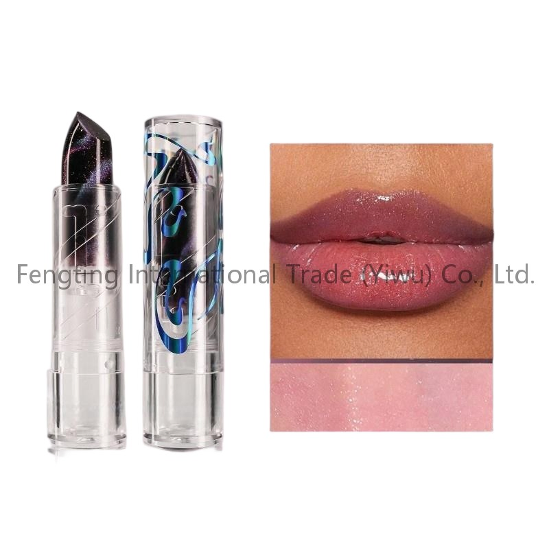 Galaxy Pattern Fine Glitter Lipstick Cat-Eye Effect Luminous Colorful Temperature-Changing Fashionable Vitamin C Chemical Lip Makeup