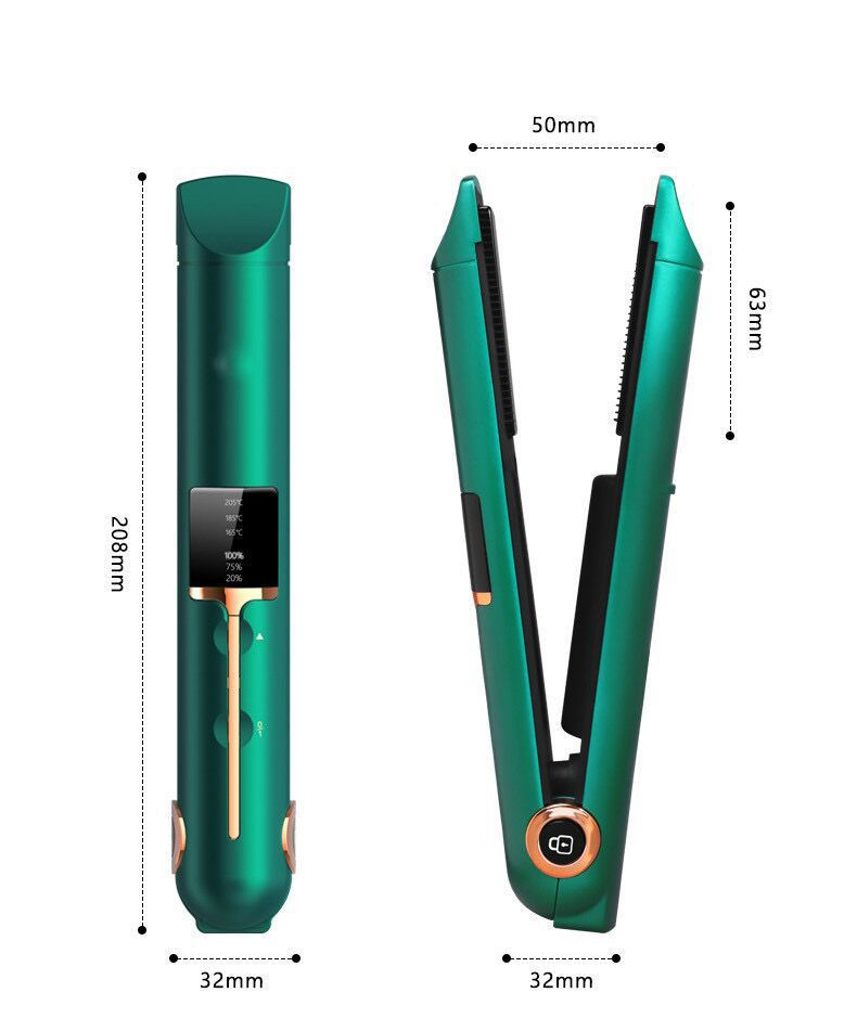 Hot Sale USB Wireless Portable Metal Straightening Machinery Permanent Flat Iron Mini Cordless Hair Straightener