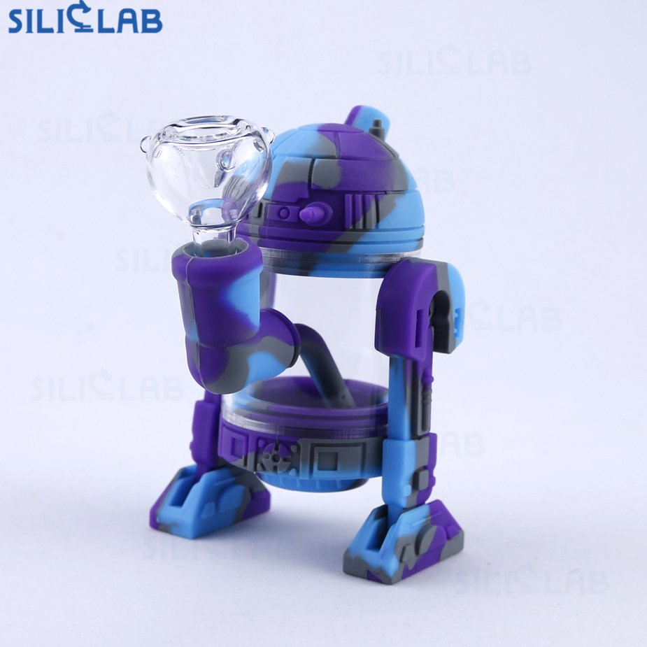 Top 3 Siliclab Hot Selling Silicone Smoking Pipes with Glass Smoke Bowl