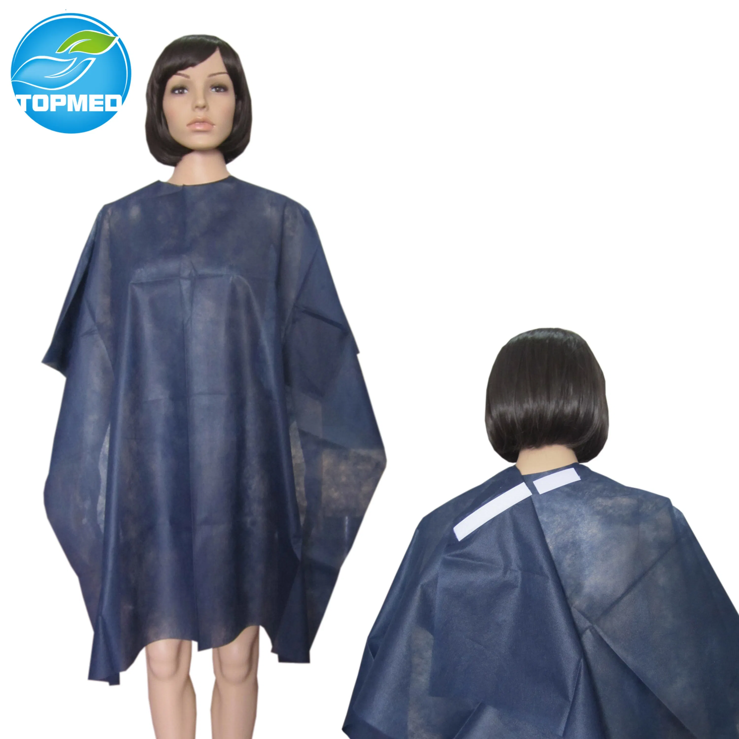 Disposable Salon Hair Cutting Capes Non Woven Hair Cutting Gown Waterproof Hairdressing Capes