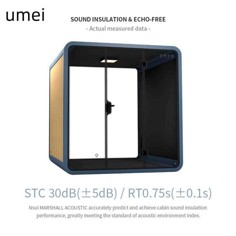 Easy Install Movable Soundproof Booth with Built-in Lighting Office Pod