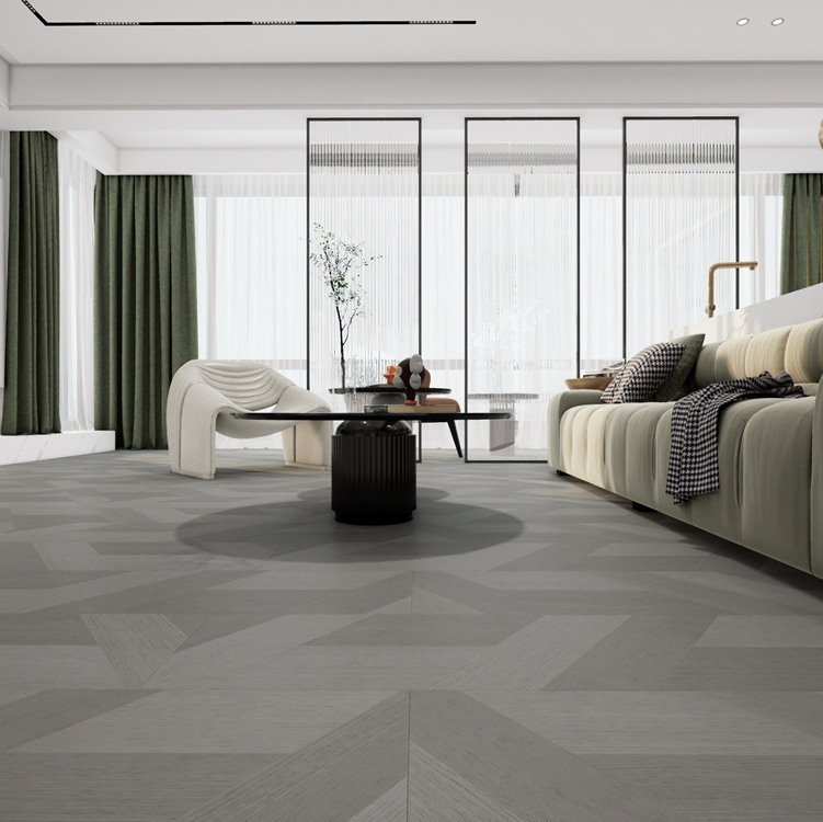 Multi-Layer Engineered Parquet Wood Flooring Vn Wood Flooring Gold and Black