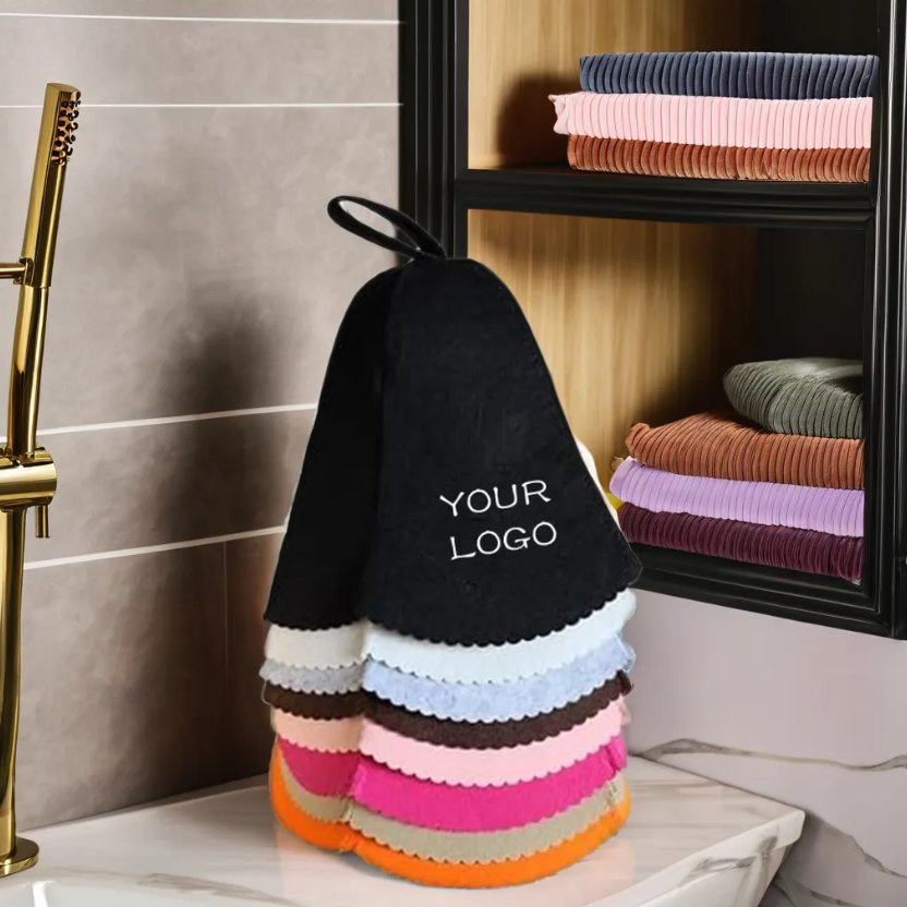 100% Wool 2mm Thickness Felt Sauna Hats for Sauna