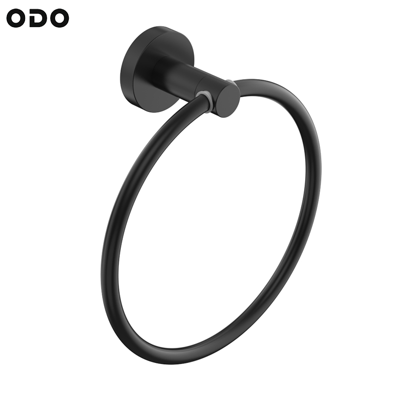 Квадратный держатель для полотенец матовый черный