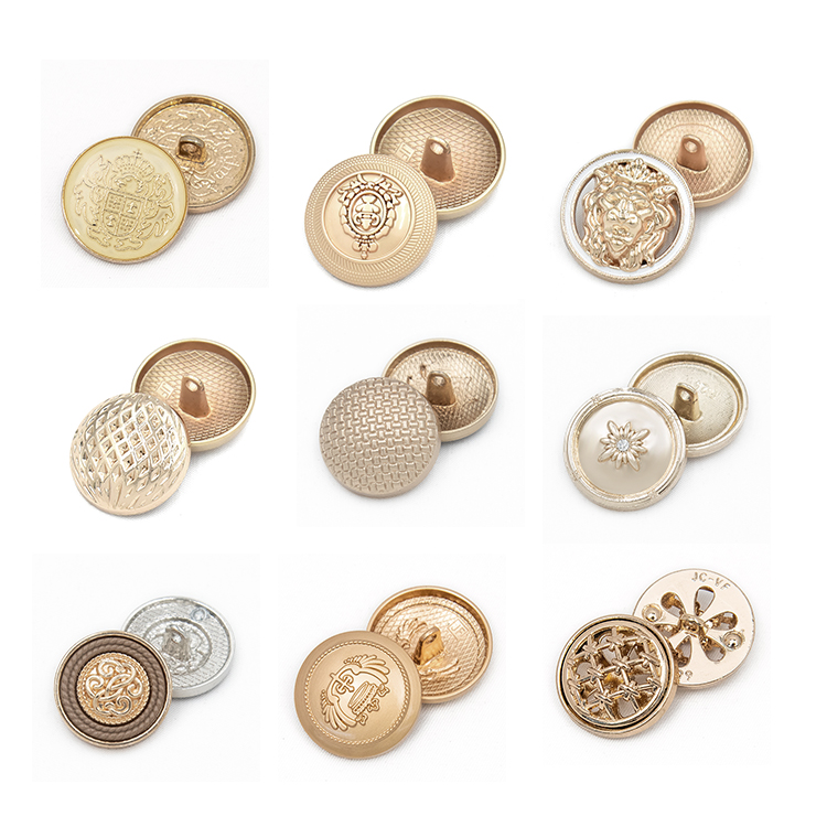 Пуговицы металлические для одежды с золотым шитьем на заказ