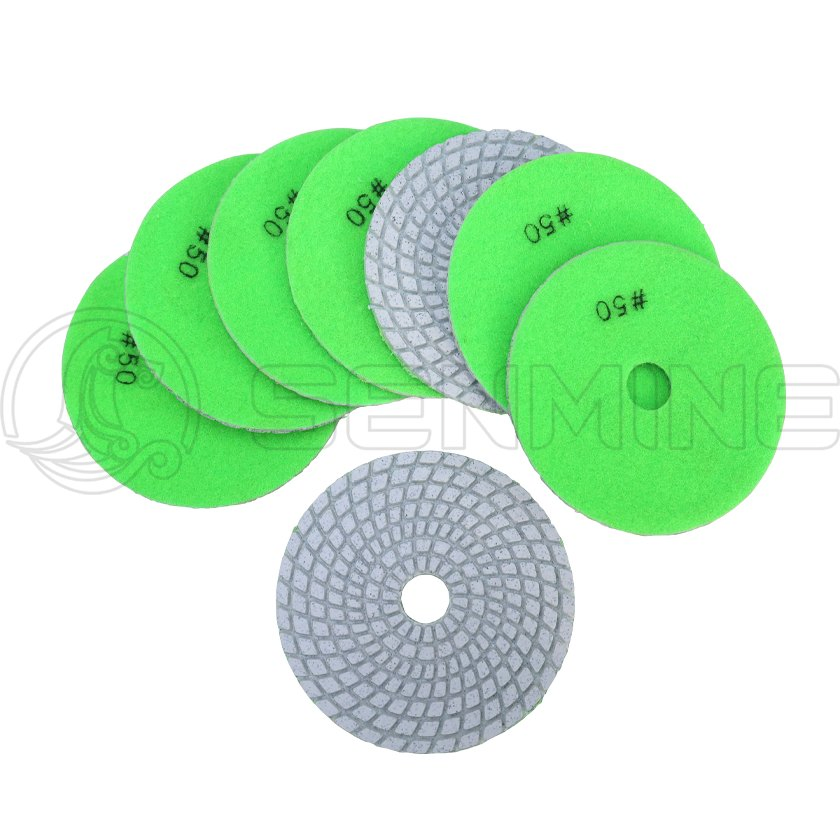 Diamond Wet Fiber Ceramic Polishing Pad Hardware Abrasive Tools for Granite Marble Stone Wood Machine Diamond Polishing Pad