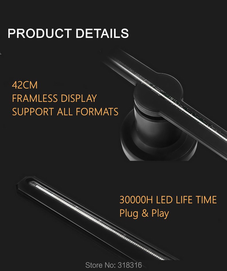 Голографический вентилятор Tk-M65 65см для 3D рекламы