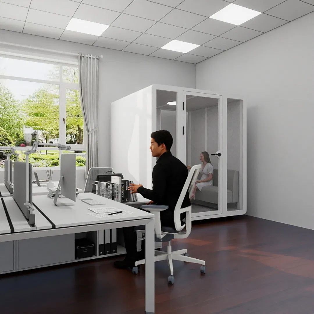 a Karaoke Booth with an Acoustic Phone Booth and Soundproof Booth Has a Sleep Pod