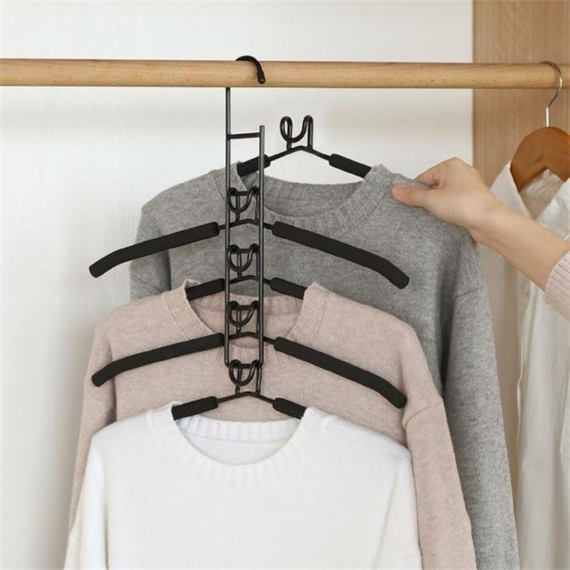 Multifunctional Multi-Layer Folding Magic Hanger Household Item Rack Wardrobe Storage Artifact Shirt Sweater Hanger Hook
