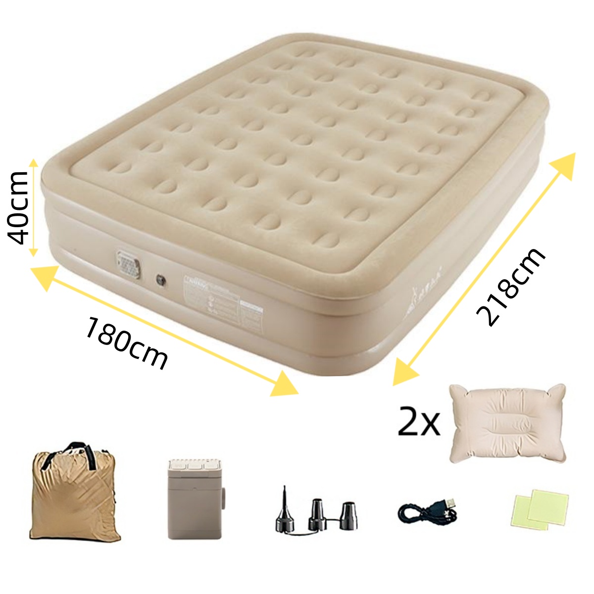 Сумка-матрас надувной с автоматическим насосом портативный