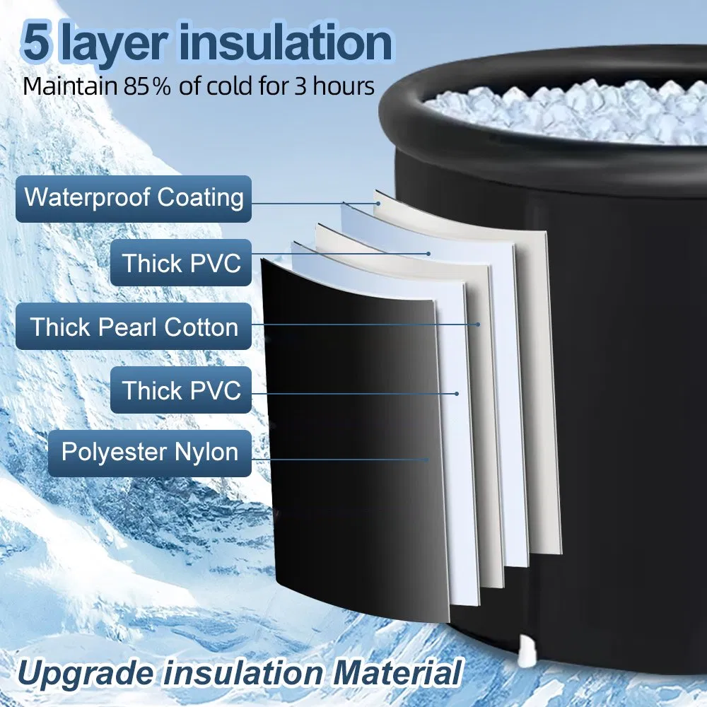 Multi Layer Insulation Inflatable Ice Bath Tub for Cold Water Recovery