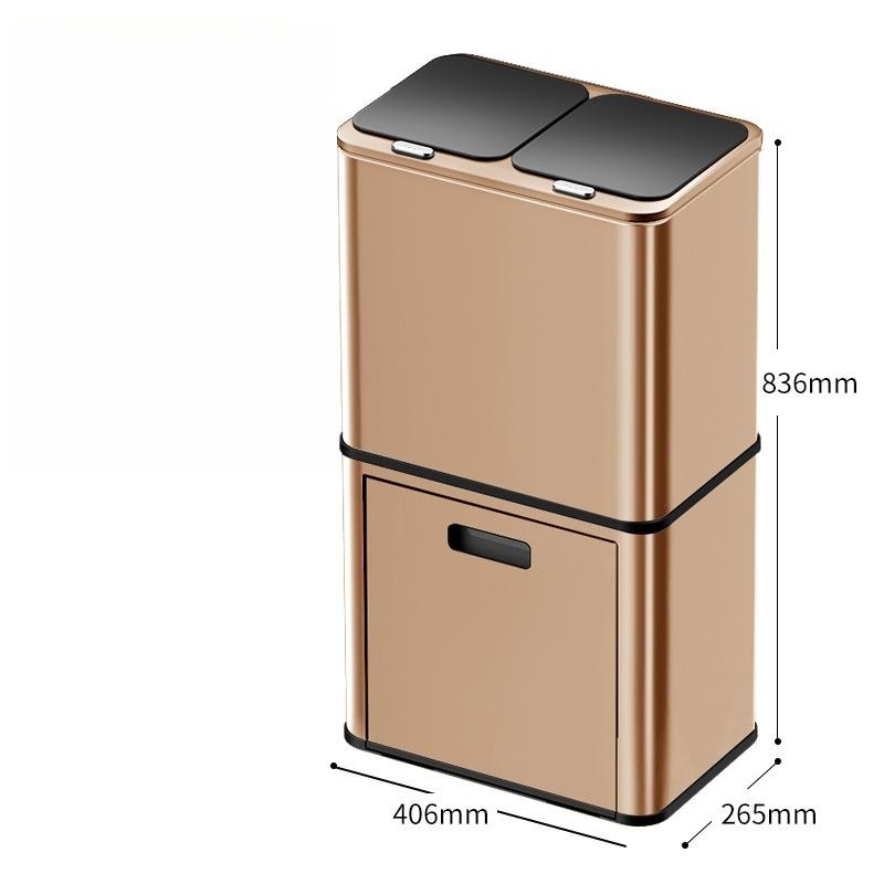 Умный индукционный мусорный бак с сухой и влажной сортировкой