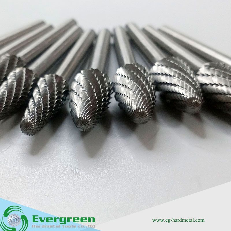 Good Quality Tungsten Carbide 1/8" Shank Imperial Sizes Deburring Charmfering Rotary Burrs