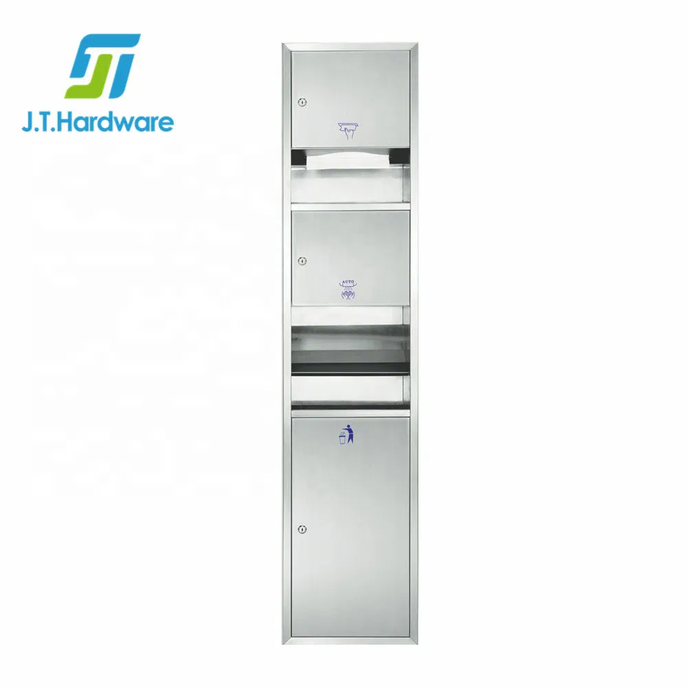 Встраиваемая сушилка для рук и диспенсер для бумаги 3 в 1