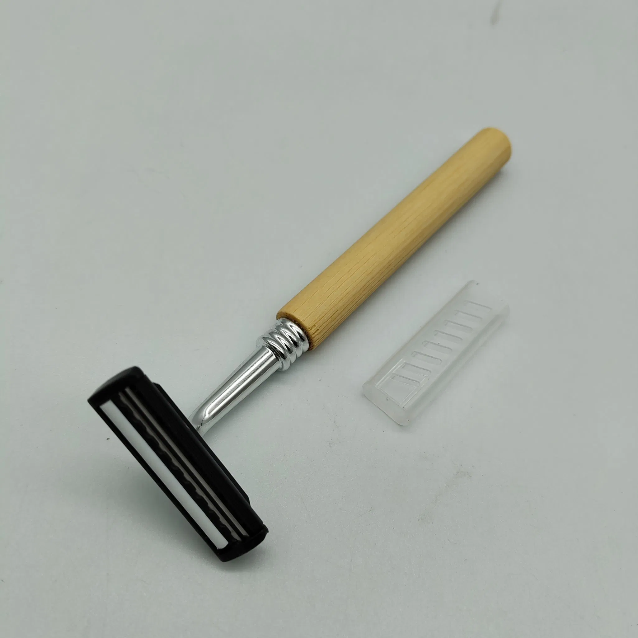 OEM Bamboo Handle Travel Twin Blade Disposable Parts Biodegradable Razor