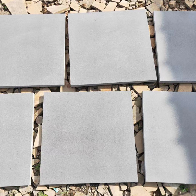 Honed/Rough Volcanic Stone Waterproof Landscaping Garden Paving Stone Black Grey Andesite Tile