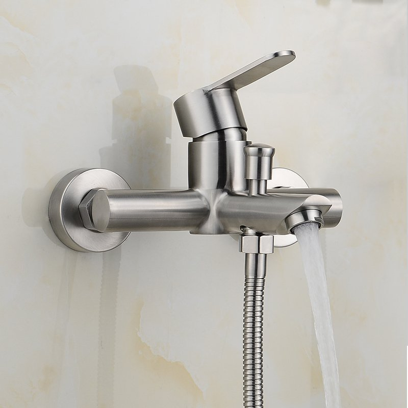 Душевой смеситель из нержавеющей стали 304 со скользящей штангой