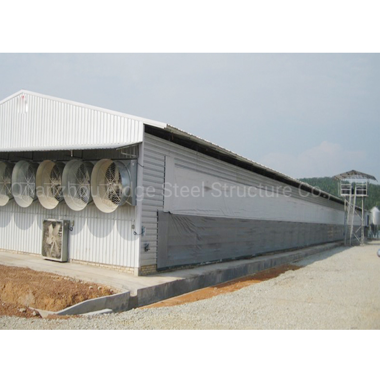 Metal C Purlin Welded Prefabricated Steel Structure Dairy Cow Shed Poultry Farm for Livestock Farming