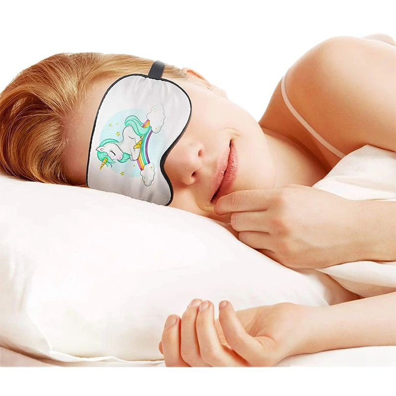 Sublimation Logo Sleeping Light-Blocking Nap Eye Mask Custom Wholesale