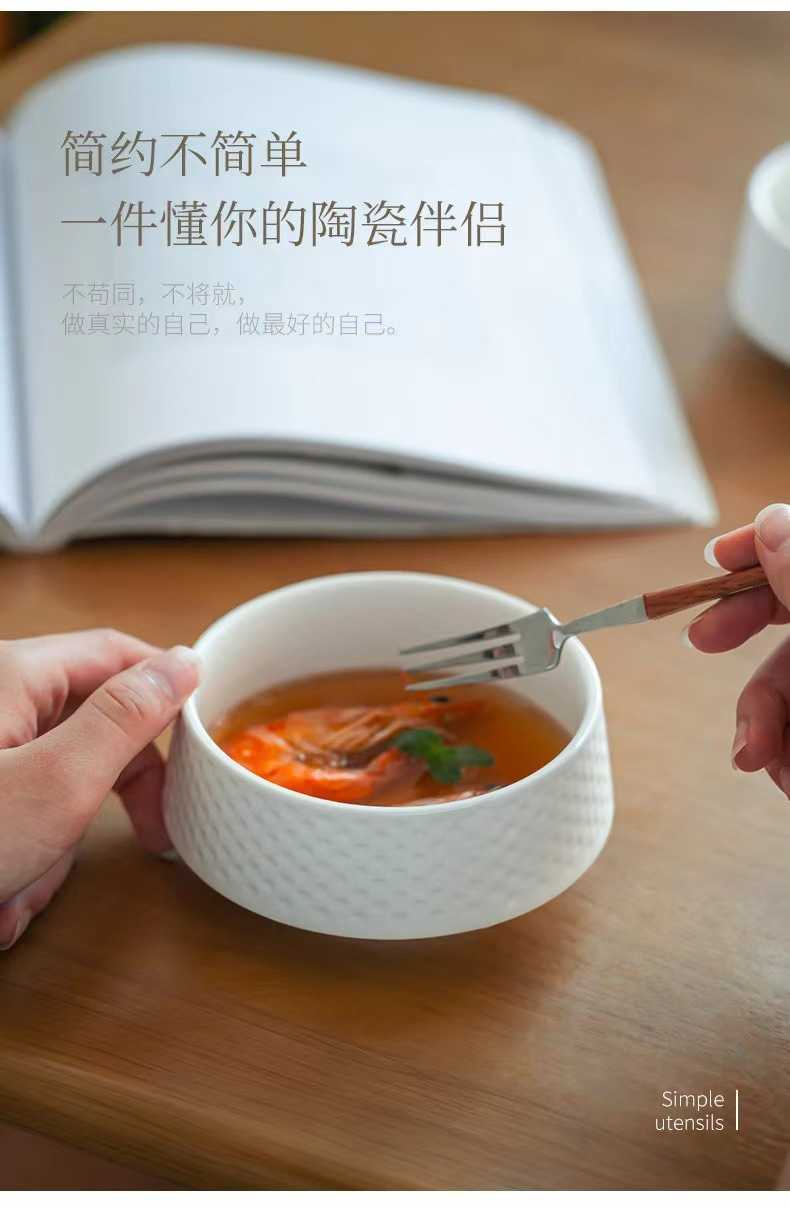 Light Luxury Relief Sculptureceramic Western Cuisinesalad Bowlbowl Shaped Bowlsoup Bowldessert Bowl