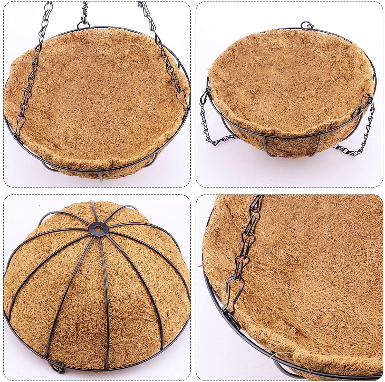 Кашпо подвесные кокосовое покрытие 25 см