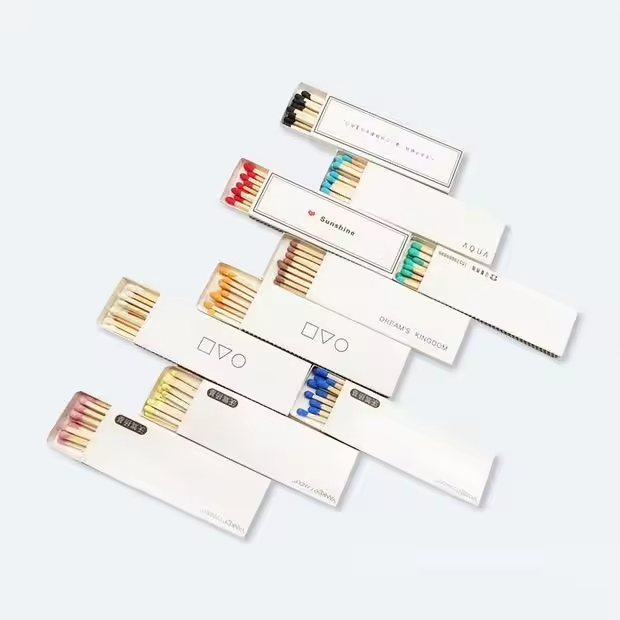 Small Box Matches Custom Logo Box Safety Candle Matches Black Sticks Matches with Black Head