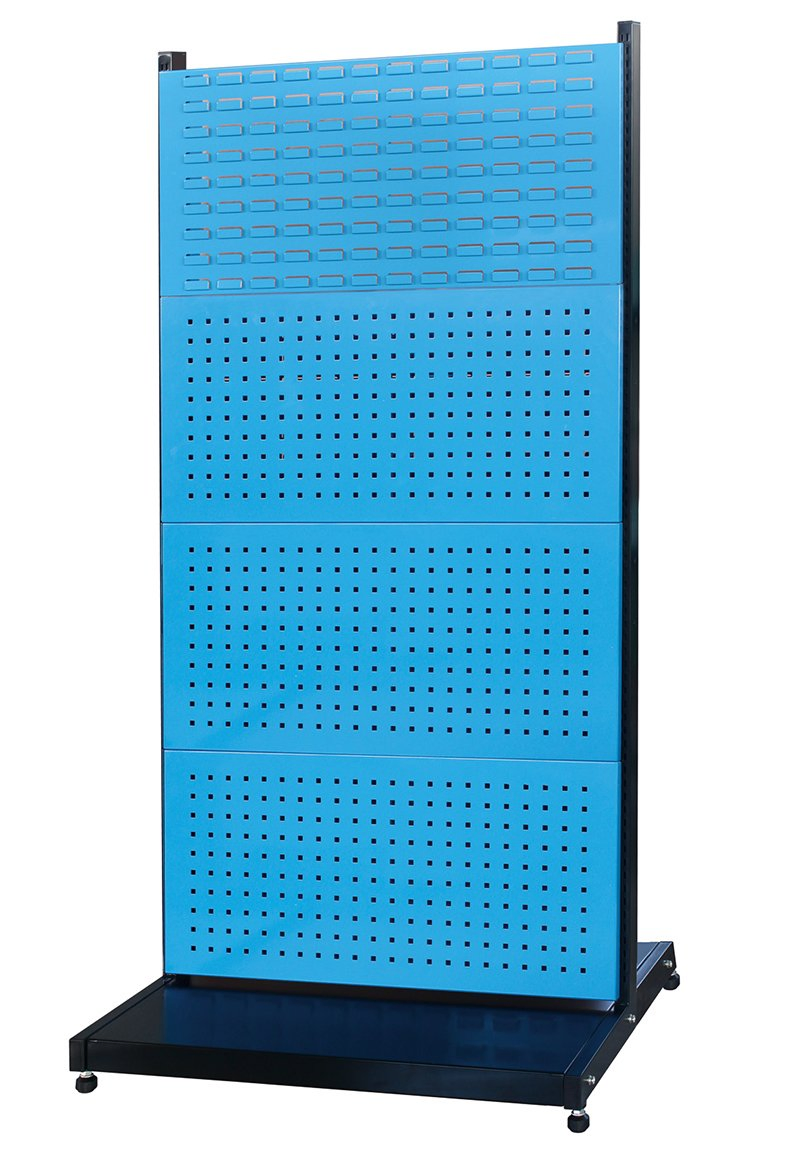 Medium Duty Garage Double Side Shelf with 8 Panel in Blue Colour