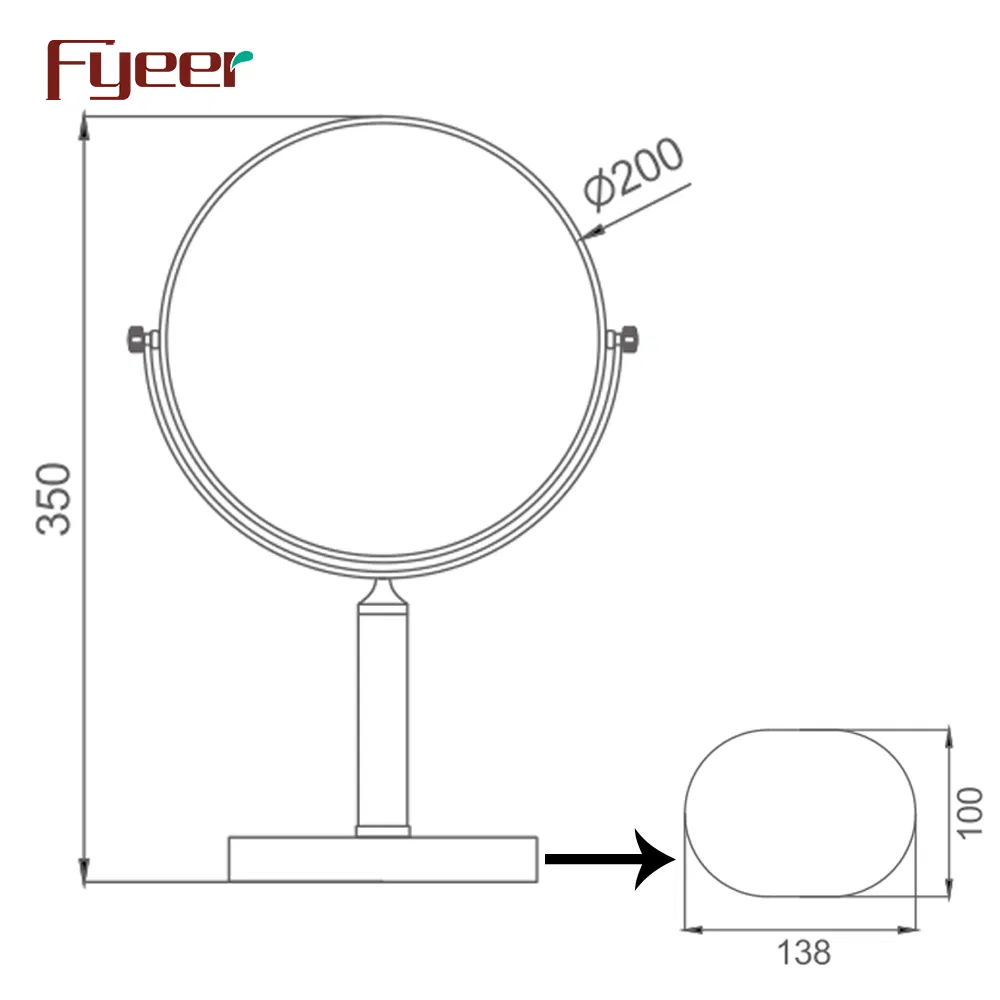 Fyeer Wholesale Round Makeup Table Mirror (M5148)
