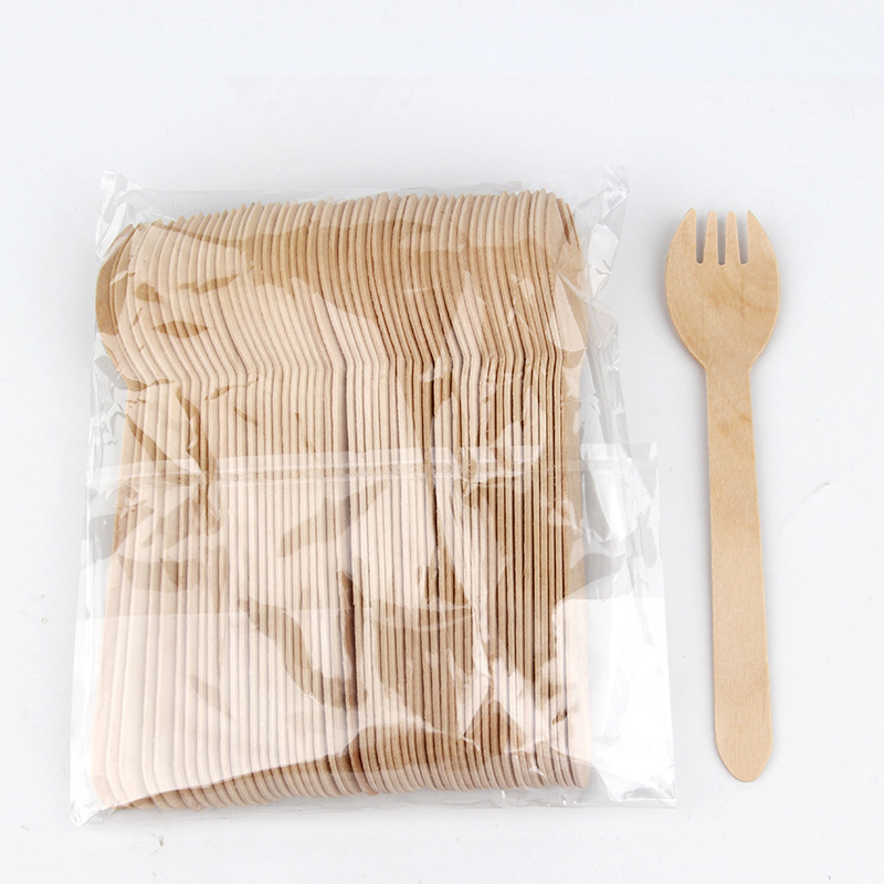 14cm 16cm Wood Cutlery Compostable Wooden Spoons Biodegradable Wooden Knife