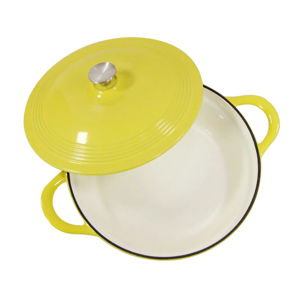 Чугунная эмалированная кастрюля-кокот 29 см Cookwin