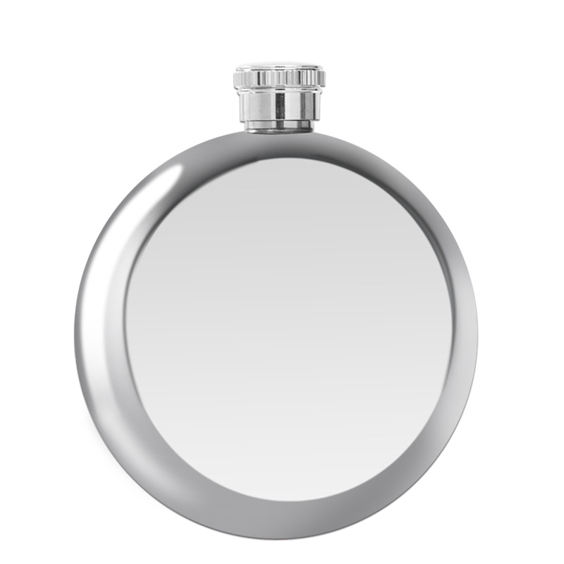 Wholesale Custom Logo Bar Party Camping 6oz 8oz Round Gold Stainless Steel Liquor Whisky Vodka Hip Flask with Funnel