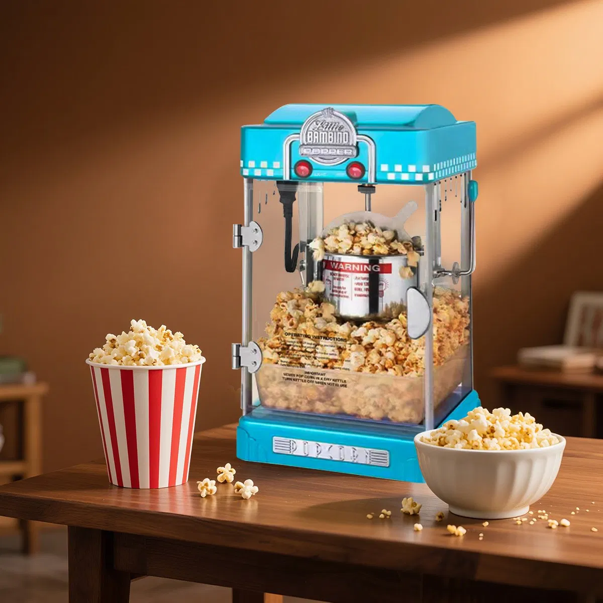 Commercial Blue Popcorn Machine for Parties