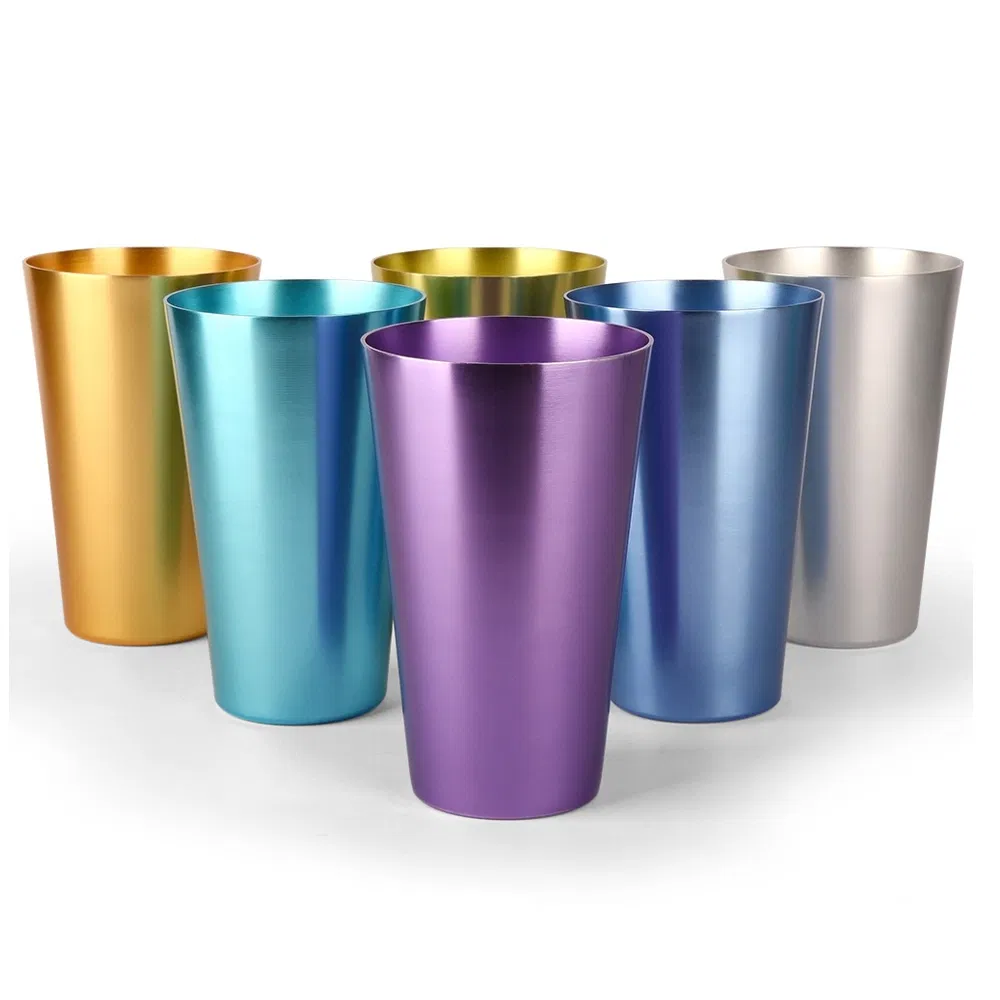 Bar Accessories Custom Logo 20 Oz Wine Beer Aluminum Reusable Cups Tumblers Drinking Tumbler