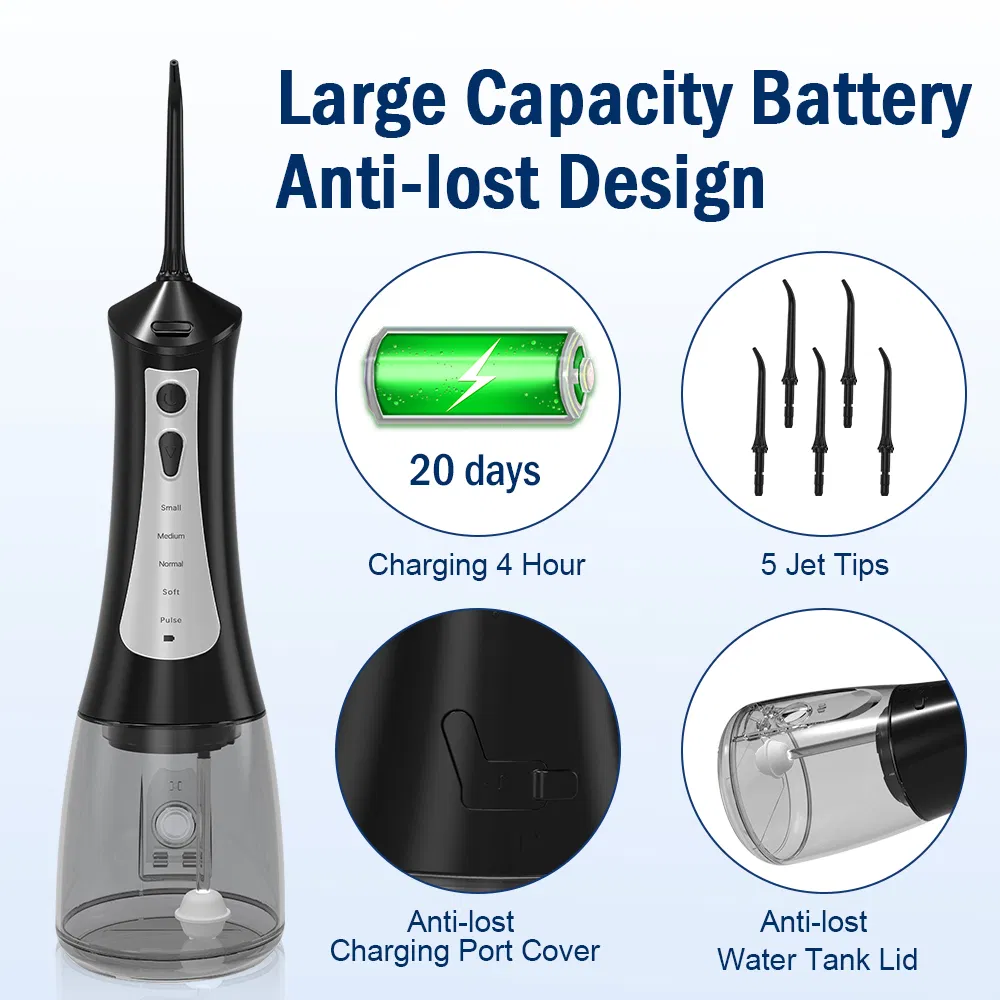 Portable Dental Irrigator Oral Cleaner Rechargeable Teeth Cleaning