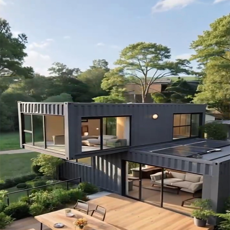 Commercial Modular Steel Structure Container Shop Quick Build Integrated Prefab House