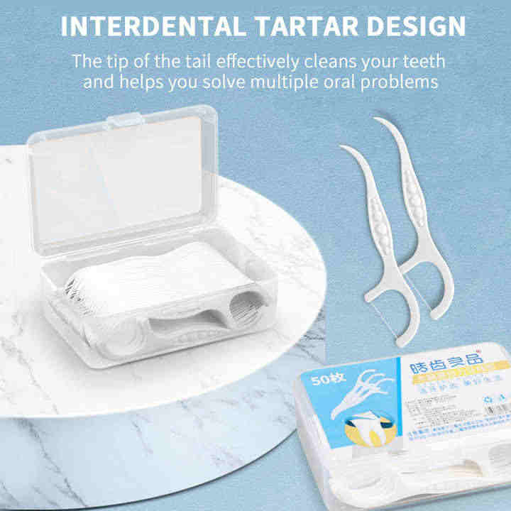 Dental Oral Care Polymer Floss Stick Toothpick Portable Family Pack Dental Floss