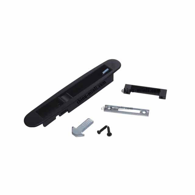 Minli Aluminum Window and Door Plastic Handle Set Hardware with Accessories (ML-HB028-Black)