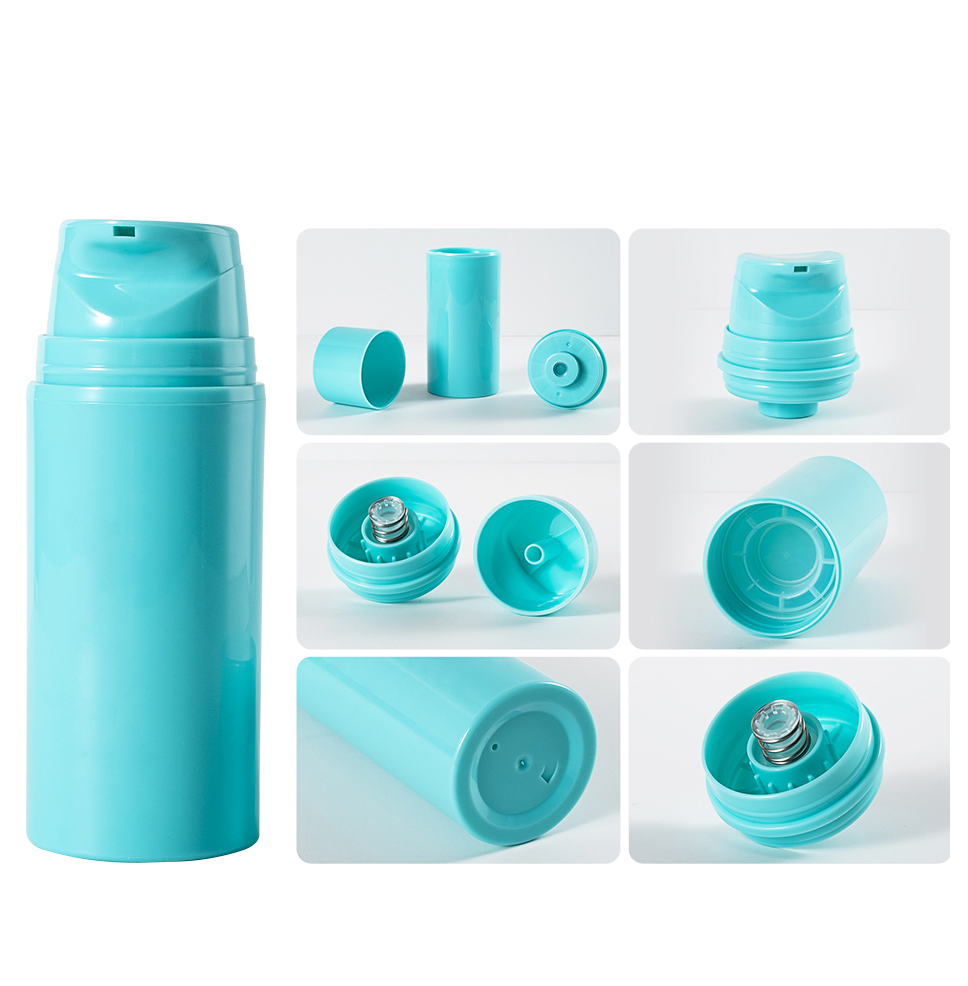 Factory 15ml 50ml 100ml ABS PP Cosmetic Vacuum Replaceable Liquid 4oz White Airless Pump Bottle Sets