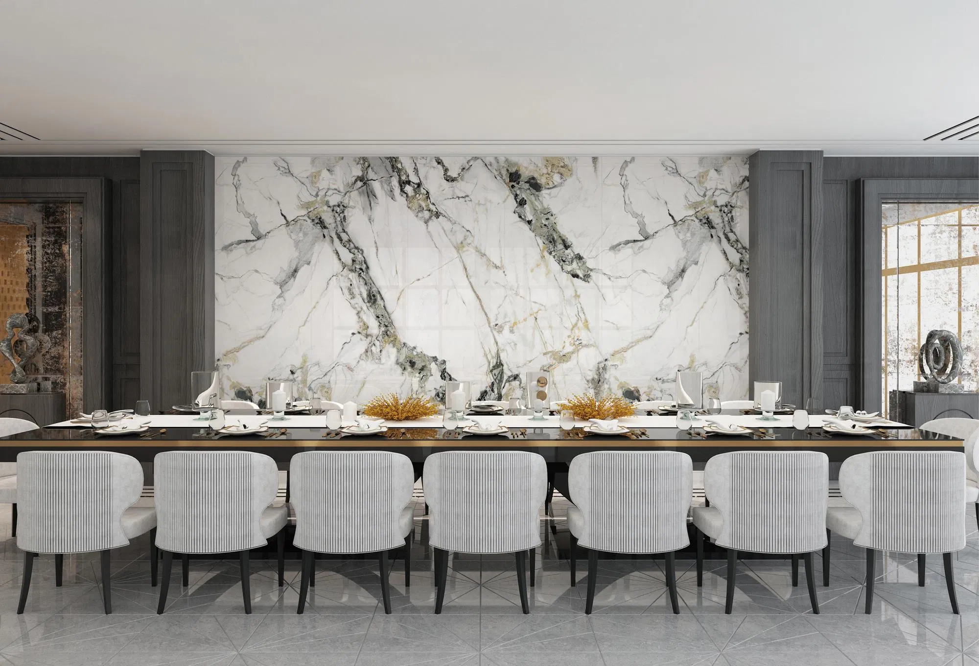 White Purple Marble Luxury High End Commercial Project Floor Tile Wall Decoration Sintered Big Stone Slab