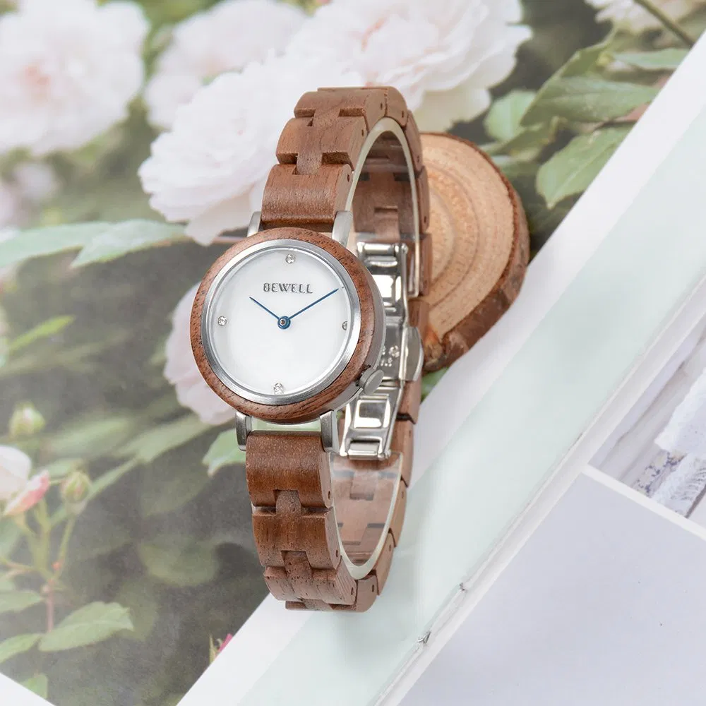 Simple Shell Face Lady Size Natural Wood Watch
