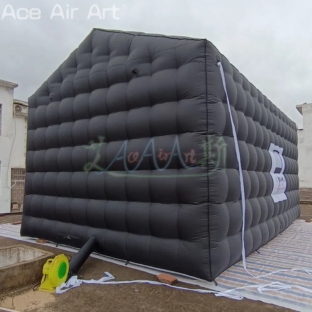 6*4*3.6m H Inflatable Cube Projection Tent Movie House with White Screen Advertising Event Party Tent