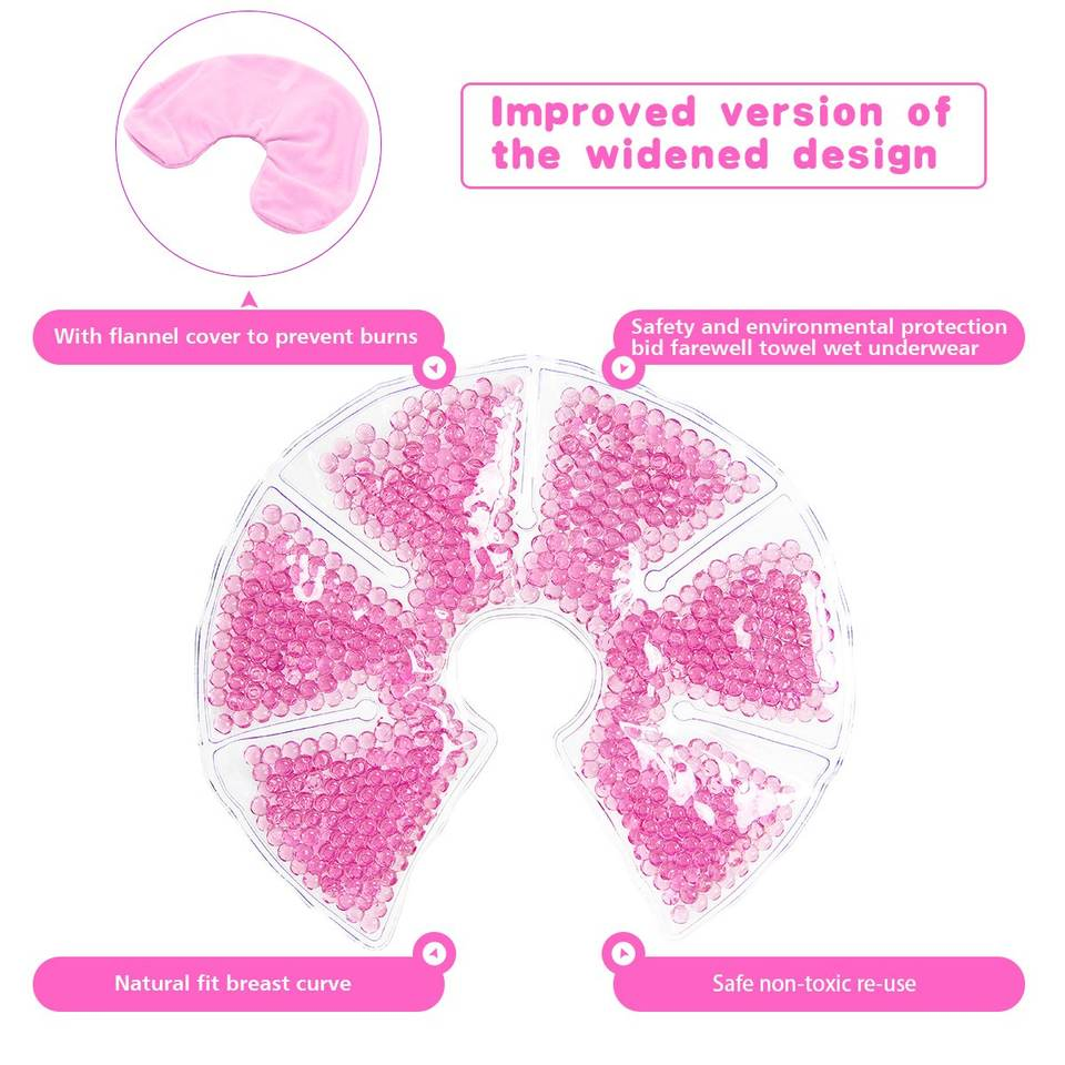 Multipurpose Soft Hydrogel Heat Gel Ice Pack Pad for Breastfeeding Pain Relief