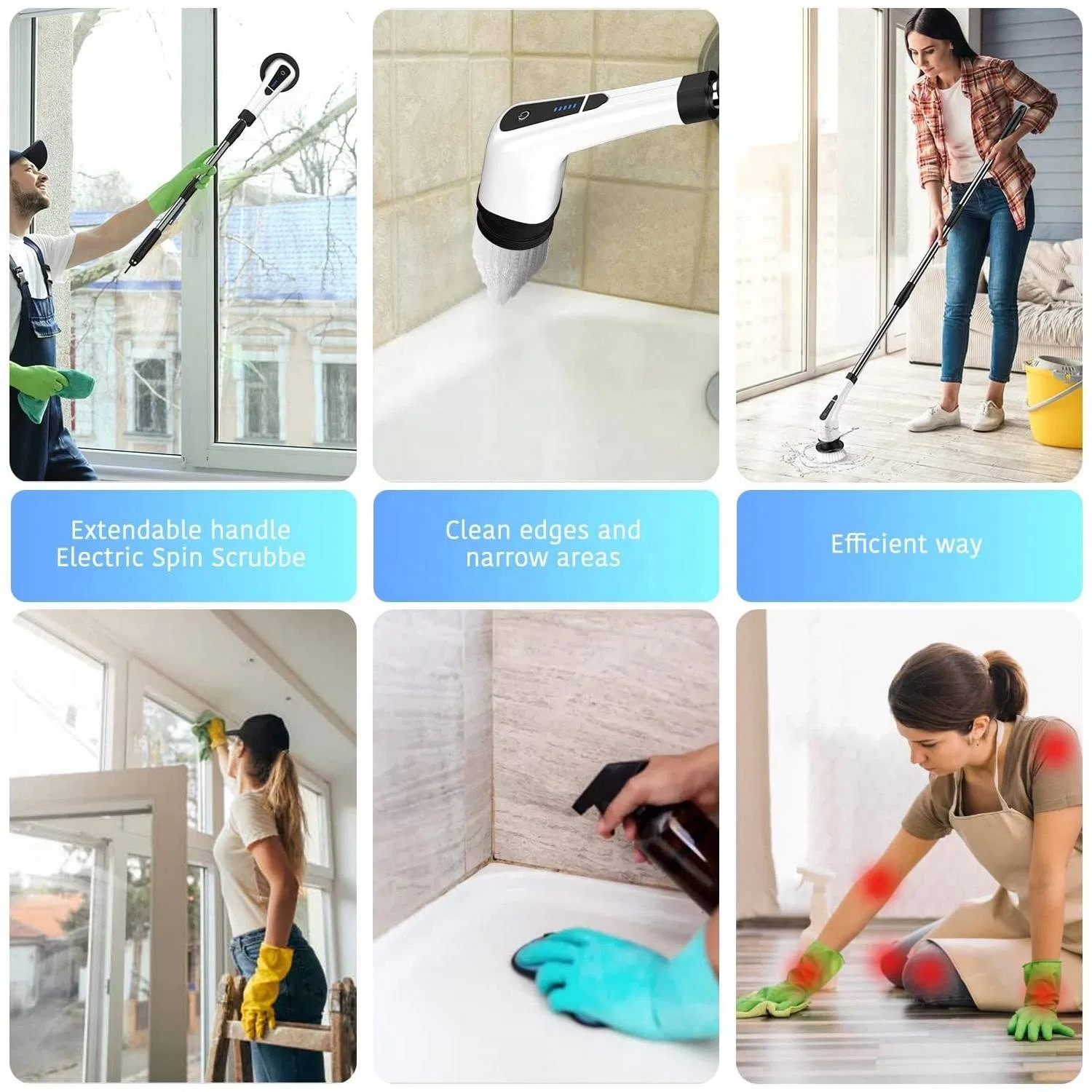 Щетка для глубокой чистки 7 в 1 со сменными насадками